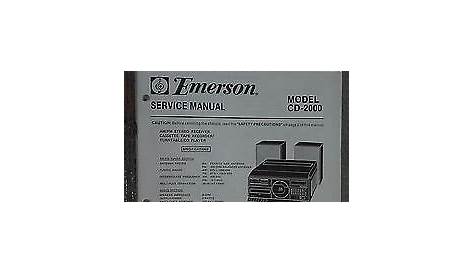 Emerson 6 Cd Changer Manual