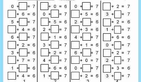 First Grade Math Worksheets Missing Numbers – Worksheets for Kids