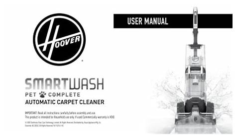hoover smartwash carpet cleaner manual
