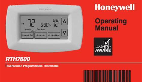 Honeywell thermostat operating manual - Zofti