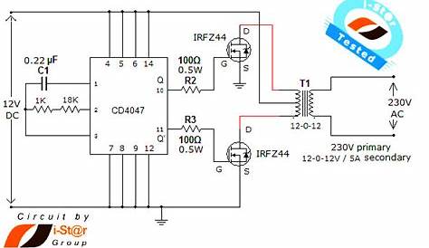 [Tested] Simple DC To AC Inverter Circuit (12V to 230V)