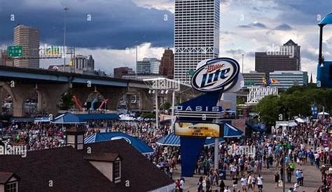 Miller Lite Oasis stage is seen on the Henry W. Maier Festival Park