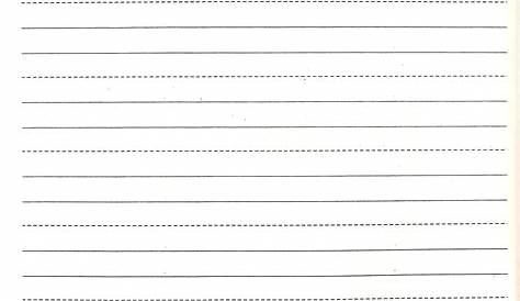 Lined Paper For Kindergarten / Kindergarten Writing Paper With Lines