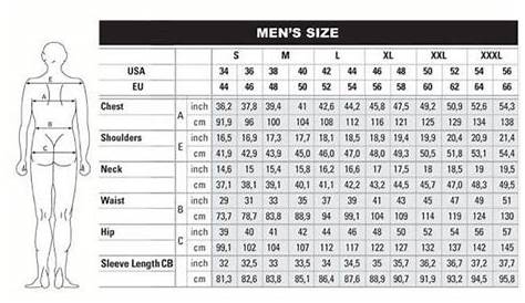 Dress Shirt Size Chart Mens - GUWRZS