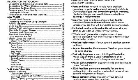 Kenmore Elite Automatic Washer User Manual