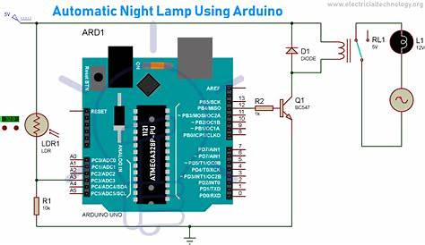 night light circuit using an arduino code
