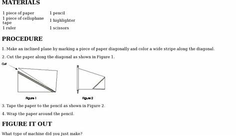 inclined plane worksheets answers