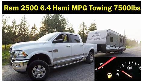 Ram 2500 6.4L Hemi Towing 7500lb Travel Trailer MPG Empty and Towing