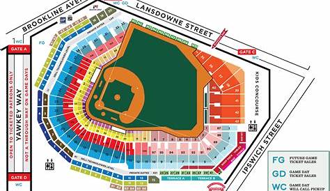 fenway seating chart with seat numbers
