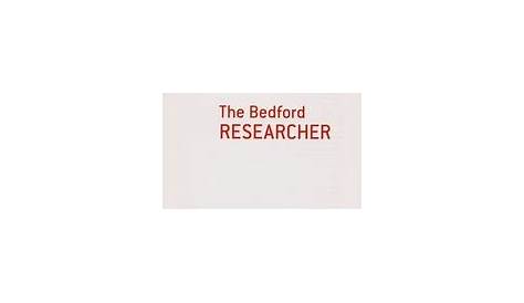 the bedford researcher 7th edition pdf