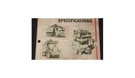 MACK TRUCK 1988 ENGINE TUNE-UP SPECIFICATION SERVICE SHOP REPAIR MANUAL