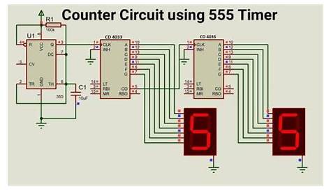 0 to 99 Counter Circuit using 555 Timer and CD4033 IC » Counter Circuits