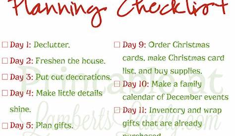 The 12 Days of Christmas Planning | Lamberts Lately