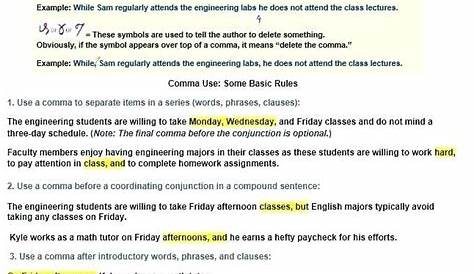 semicolons worksheets