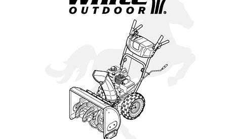 white outdoor snowblower manual