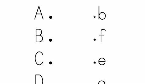 match uppercase and lowercase letters worksheets