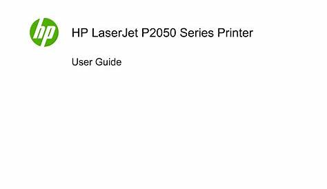 HP LaserJet P2055dn User Manual
