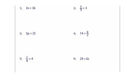 solving one-step equations addition and subtraction worksheet