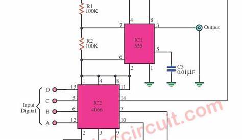 555 pulse generator circuit diagram