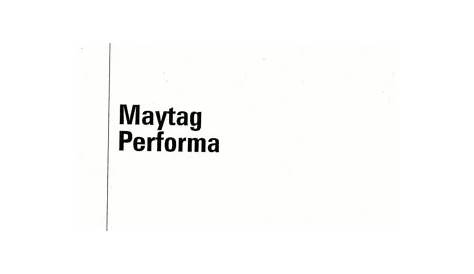 maytag centennial dryer manual