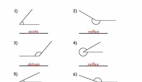 identifying types of angles worksheets answers
