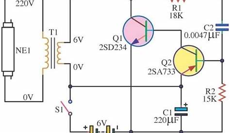 Easy 6V Fluorescent Light - Electronic Circuit