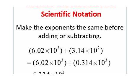 31 Adding And Subtracting Numbers In Scientific Notation Worksheet