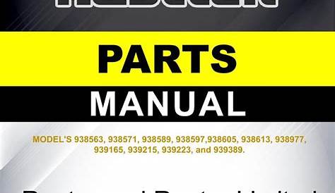 Hustler Raptor Limited SN 938613 52" parts manual