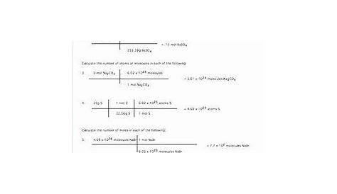 molarity calculations worksheet