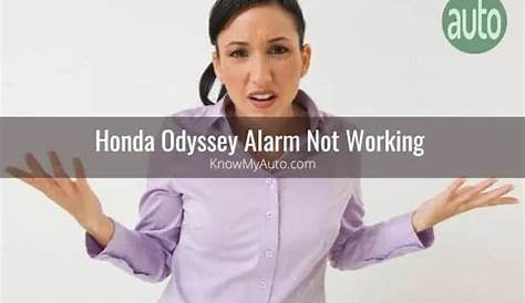 2007 honda odyssey alarm keeps going off