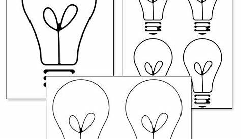 Printable Light Bulb Template from PrintableTreats.com | Shapes and