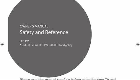 LG 49UJ6300 User Manual LCD TV Manuals And Guides 1705148L