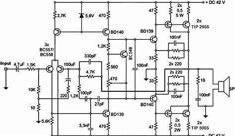 300W subwoofer amplifier schematic