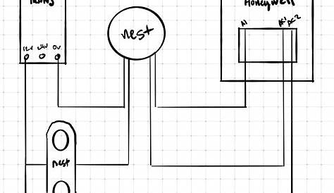 Wiring diagram for Nest Hello to Honeywell wired chime - Google Nest