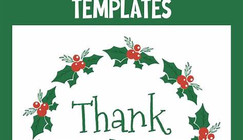 6 Best Free Printable Christmas Thank You Card Templates PDF for Free