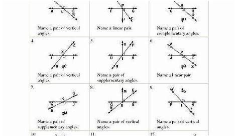 50 Pairs Of Angles Worksheet Answers