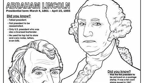 Free Printable Presidents' Day Coloring Pages