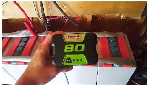 80V greenworks battery - YouTube