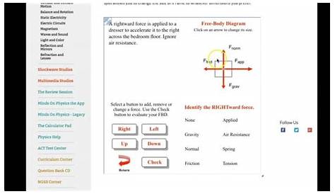 free-body diagram worksheets answers