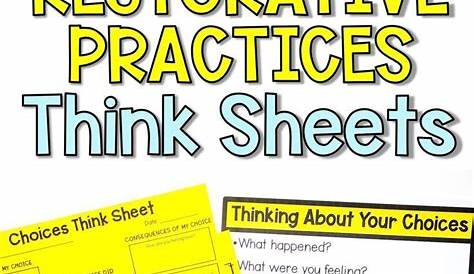 restorative worksheets for students