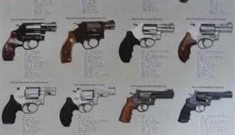 20 Models Smith & Wesson Revolvers Guns Pistols Handguns Paper Poster