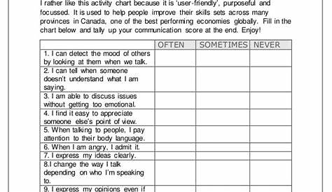 soft skills worksheet and answer guide
