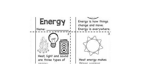 Energy Science Curriculum, Kindergarten Science, Science Worksheets