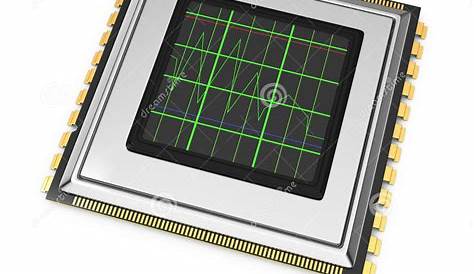 Computer chip with diagram stock illustration. Illustration of