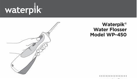 WATERPIK WP-450 MANUAL Pdf Download | ManualsLib