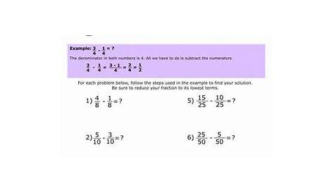 5th Grade Fraction Problems