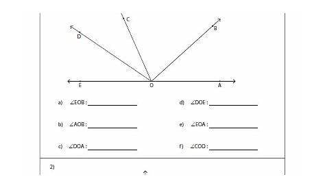 identifying angles worksheet 3rd grade