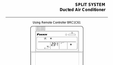daikin mini split controller manual
