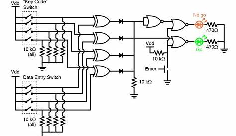electronic door lock circuit diagram