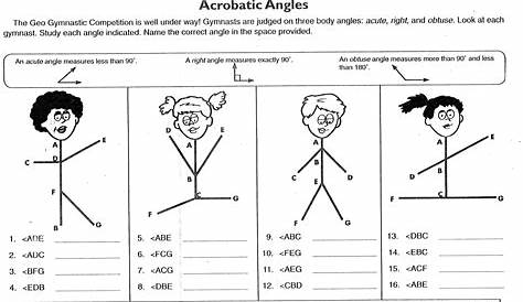Identifying Angles Worksheets